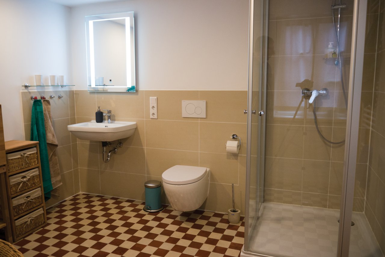 Das Badezimmer im Erdgeschoss