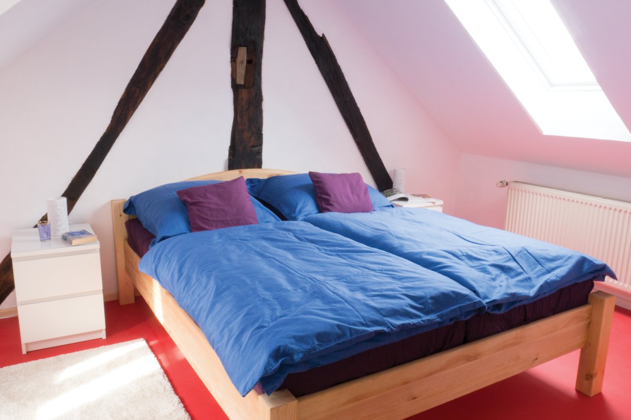 Das Zimmer im Dachgeschoss